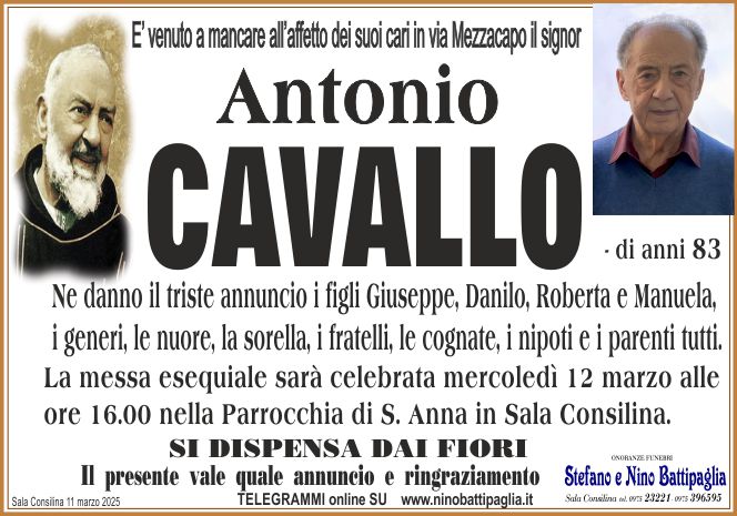 foto manifesto CAVALLO ANTONIO